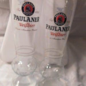 PAULANER SOCCER WORLD CUP GERMAN BEER GLASSES 2010